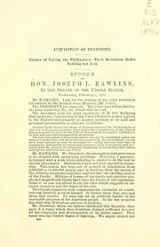 Acquisition of territory by Joseph Lafayette Rawlins