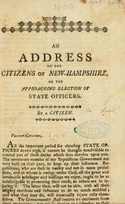 An address to the citizens of New-Hampshire by Ladd