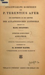 Cover of: Adelphoe. by Publius Terentius Afer