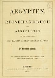 Cover of: Aegypten by Moritz Busch