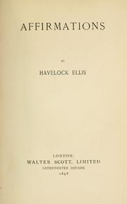 Affirmations by Havelock Ellis
