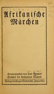 Cover of: Afrikanische Märchen