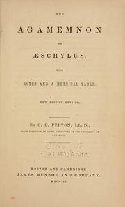 Cover of: The Agamemnon of Aeschylus by Aeschylus