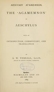 Cover of: The ' Agamemnon' of Aeschylus by Aeschylus