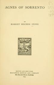Cover of: Agnes of Sorrento by Harriet Beecher Stowe
