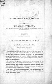 Cover of: The Shubenacadie Canal