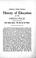 Cover of: History of education in the province