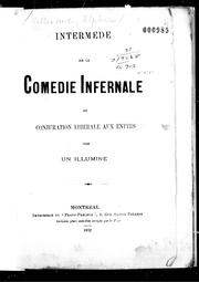 Cover of: Intermède de La Comédie infernale ou Conjuration libérale aux enfers