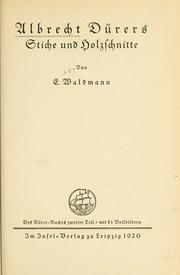 Cover of: Albrecht Dürer by Emil Waldmann