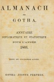 Cover of: Almanach de Gotha 1866 by 