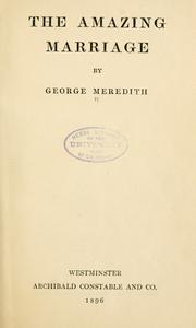 The amazing marriage by George Meredith