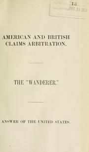 Cover of: American and British claims arbitration. by United States