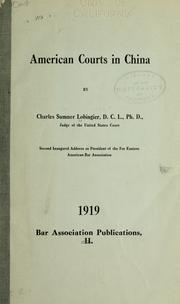 Cover of: American courts in China