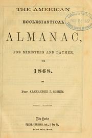 Cover of: American ecclesiastical and educational almanac. | A. J. Schem