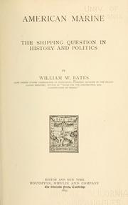 Cover of: American marine: the shipping question in history and politics