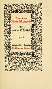 Cover of: American myths & legends by Charles M. Skinner