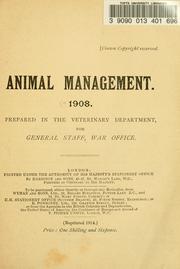 Cover of: Animal management. by Great Britain. Army Veterinary Dept.
