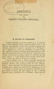 Cover of: Annuario para o estudo das tradições populares portuguezas by revista dirigida por J. Leite de Vasconcellos.