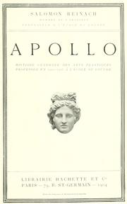 Cover of: Apollo: an illustrated manual of the history of art throughout the ages