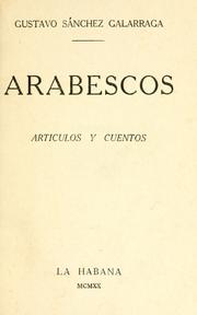 Cover of: Arabescos: [articulos y cuentos]