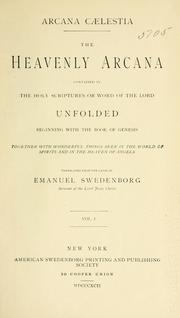 Cover of: Arcana caelestia by Emanuel Swedenborg