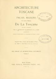 Architecture toscane by Auguste Henri Victor Grandjean de Montigny