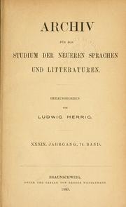 Cover of: Archiv für das Studium der neueren Sprachen und Literaturen by 