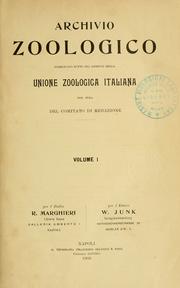 Cover of: Archivio zoologico italiano by 