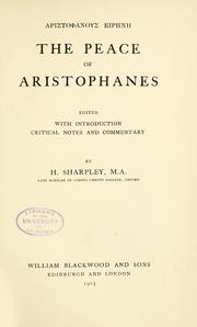 Cover of: Aristophanous Eirene = by Aristophanes