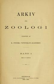 Cover of: Arkiv för zoologi by utgivet af K. Svenska vetenskaps-akademien.