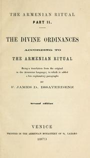 Cover of: The Armenian ritual.
