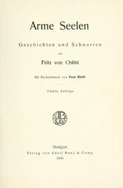 Cover of: Arme Seelen by Ostini, Fritz Freiherr von