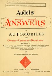 Cover of: Audels answers on automobiles by Charles Edwin Booth