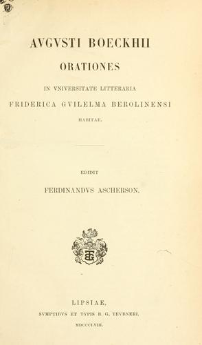August Boeckh's gesammelte kleine Schriften by August Boeckh