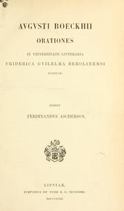 Cover of: August Boeckh's gesammelte kleine Schriften by August Boeckh