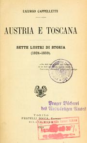 Cover of: Austria e Toscana: sette lustri di storia (1824-1859)
