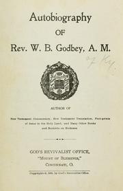 Cover of: Autobiography of Rev. W.B. Godbey.