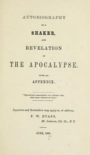 Cover of: Autobiography of a Shaker by F. W. Evans