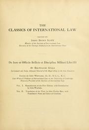 Cover of: Balthazaris Ayalae ... De jure et officiis bellicis et disciplina militari libri III.