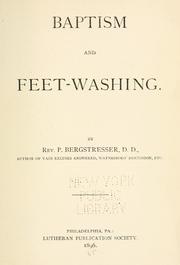 Baptism and feet-washing by Peter Bergstresser