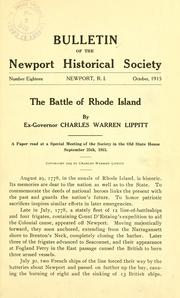 The battle of Rhode Island by Charles Warren Lippitt