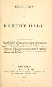 Cover of: Beauties of Robert Hall. by Hall, Robert