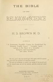 Cover of: The bible of the religion of science