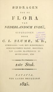 Cover of: Bijdragen tot de flora van Nederlandsch Indi by C. L. Blume