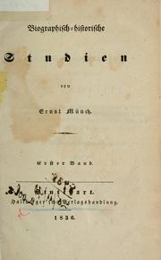Biographisch-historische Studien by Ernst Münch
