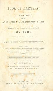 Cover of: Book of martyrs by John Foxe