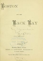 Cover of: Boston and the Back Bay. by Charles Baxton