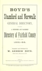 Boyd's Fairfield County directory by Boyd, W. Andrew