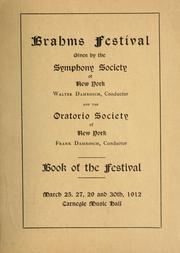Brahms festival by Brahms Festival (1912 New York, New York)