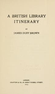 Cover of: British library itinerary.